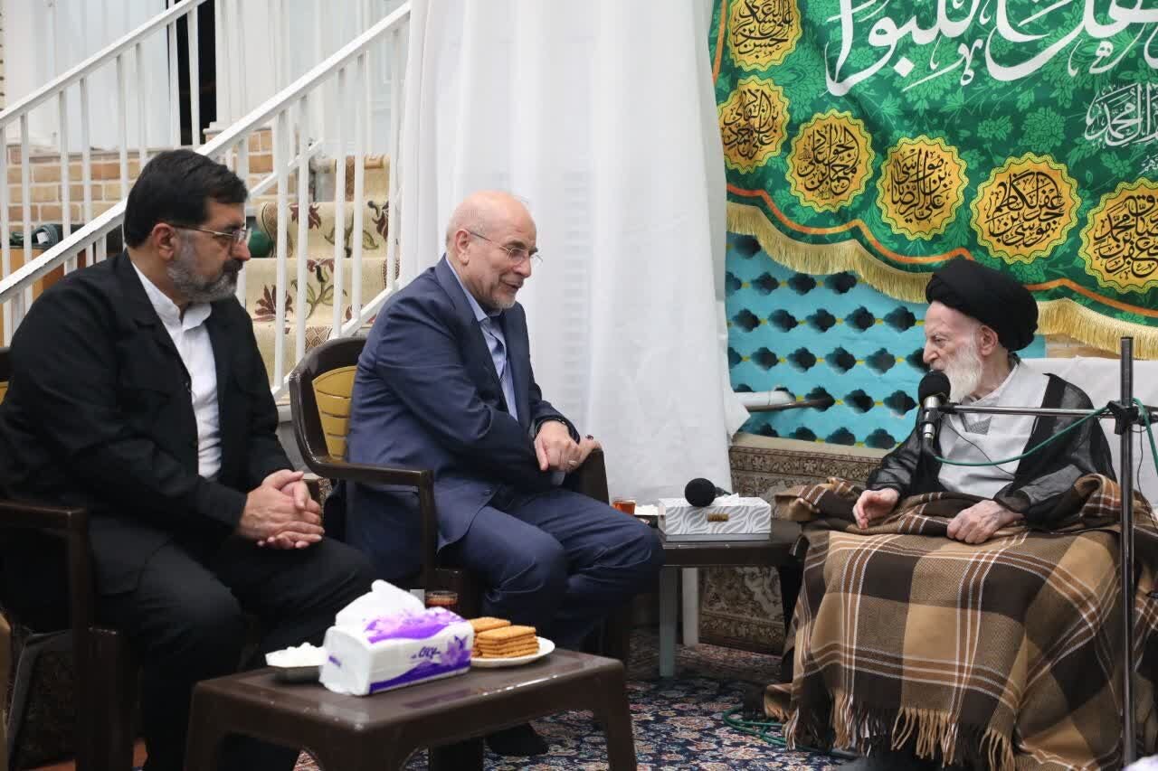 دیدار قالیباف با علمای قم