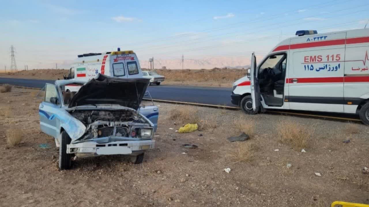 تصادف پیکان وانت و لیفان در محور شهرضا - اصفهان با ۴ فوتی و یک مصدوم + عکس