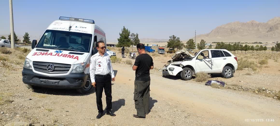 تصادف پیکان‌ وانت و لیفان در محور شهرضا - اصفهان با ۴ فوتی و یک مصدوم + عکس