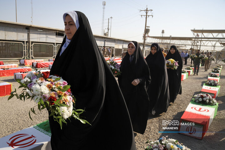 از دل خاک تا افلاک؛ استقبال از پیکر ۴۶ شهید دفاع مقدس