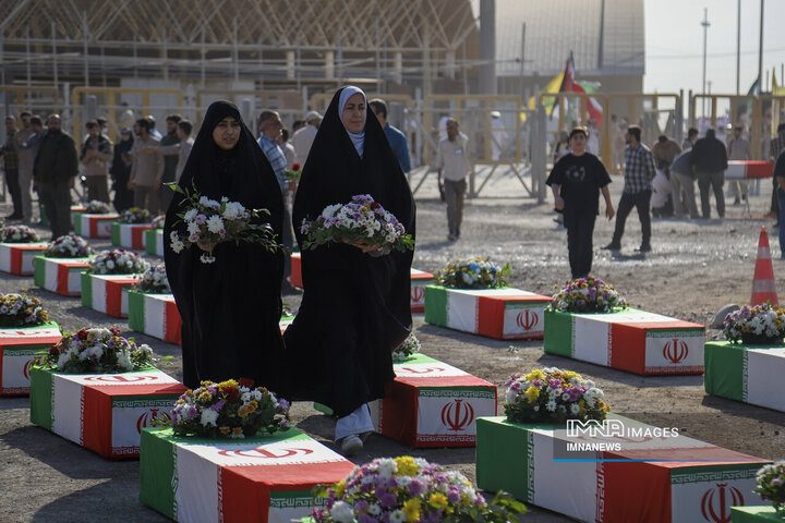 از دل خاک تا افلاک؛ استقبال از پیکر ۴۶ شهید دفاع مقدس