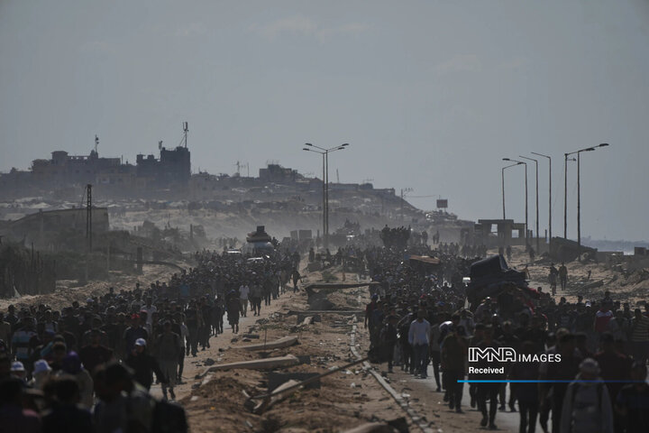 تصاویر بازگشت مردم فلسطین به غزه