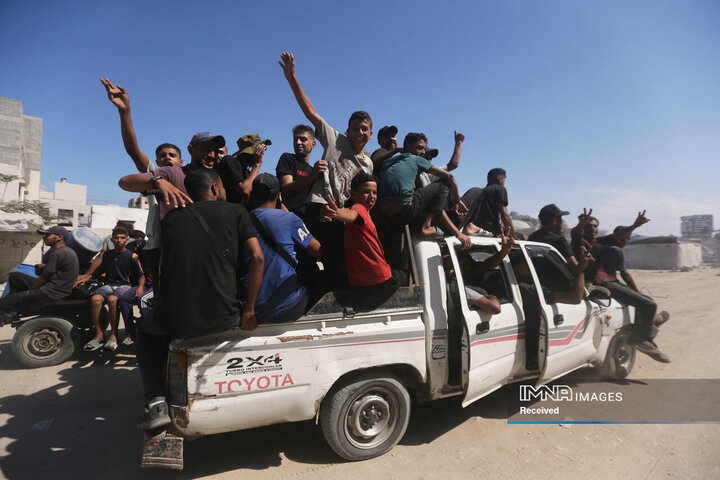تصاویر بازگشت مردم فلسطین به غزه