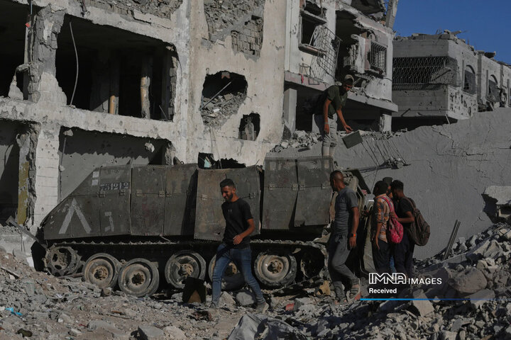 تصاویر بازگشت مردم فلسطین به غزه