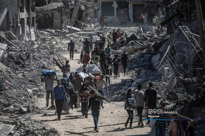 تصاویر بازگشت مردم فلسطین به غزه