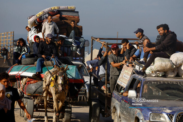 تصاویر بازگشت مردم فلسطین به غزه