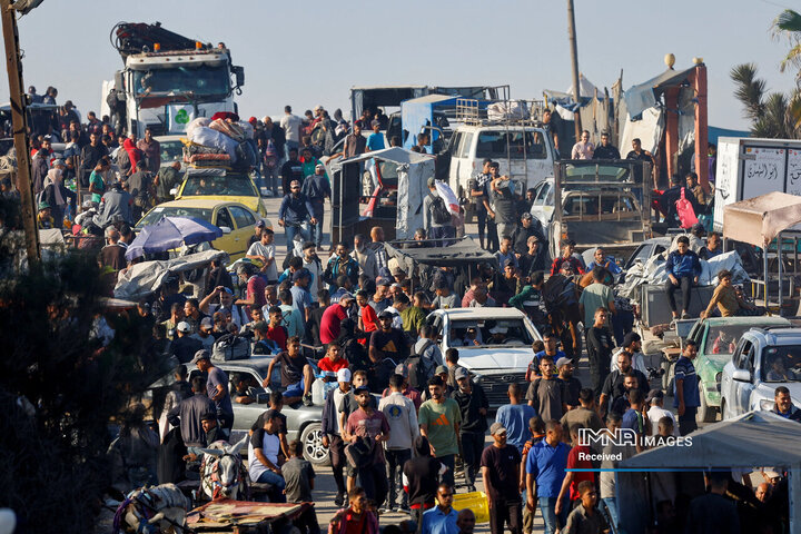 تصاویر بازگشت مردم فلسطین به غزه