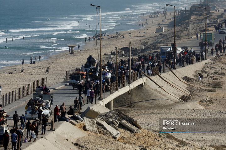 تصاویر بازگشت مردم فلسطین به غزه