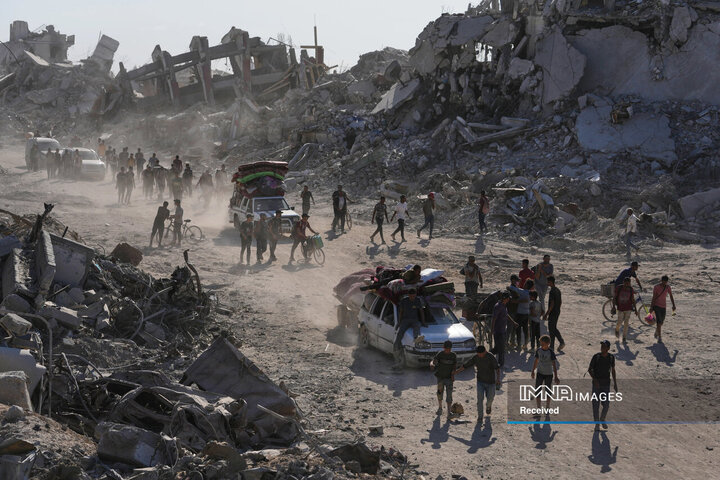 تصاویر بازگشت مردم فلسطین به غزه