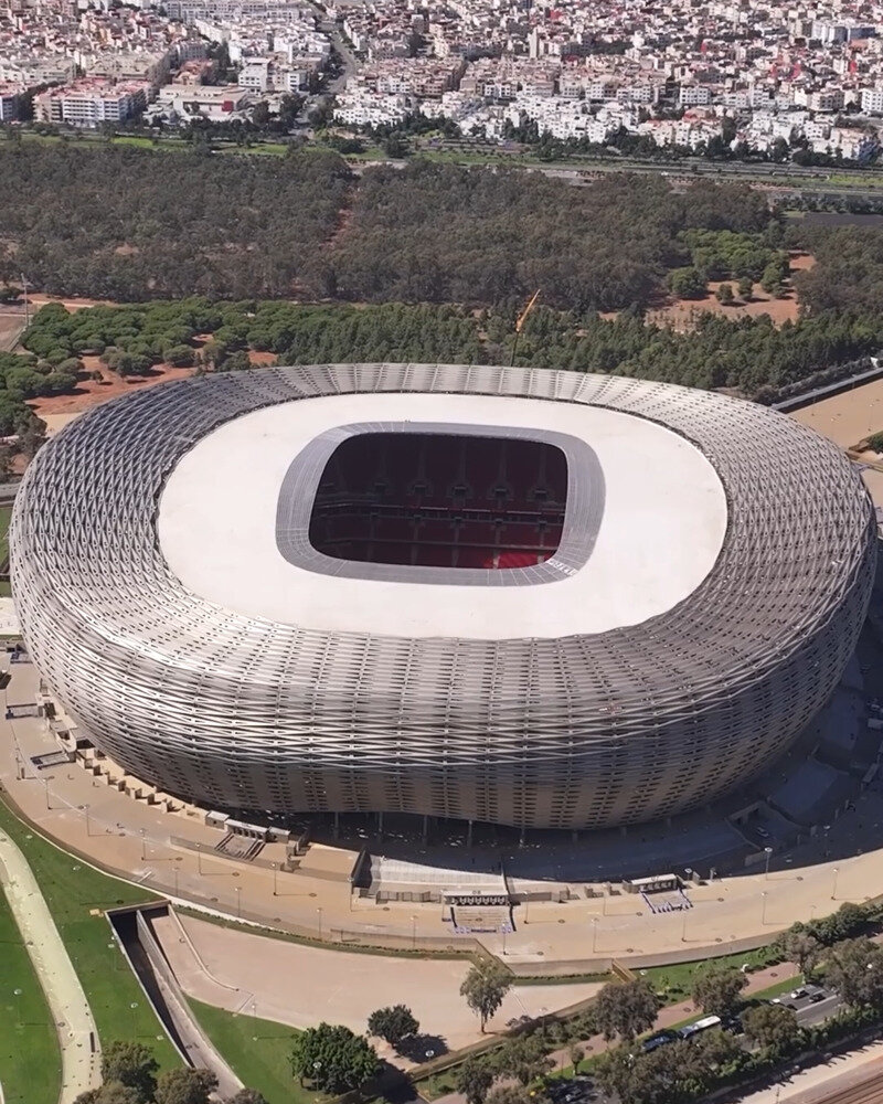 وورزشگاه طلایی مراکش؛ پیوندی از فرهنگ، فناوری و طبیعت