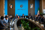 حضور اعضای شورای شهر اصفهان در شهرداری بهارستان
