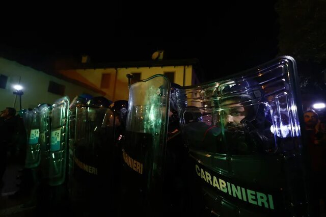 درگیری حامیان فلسطین با پلیس پیش از برگزاری مسابقه رژیم صهیونیستی با ایتالیا