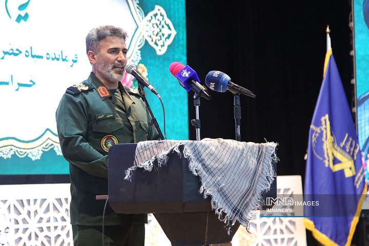 آیین تکریم و معارفه فرمانده سپاه حضرت جوادالائمه (ع) خراسان‌شمالی