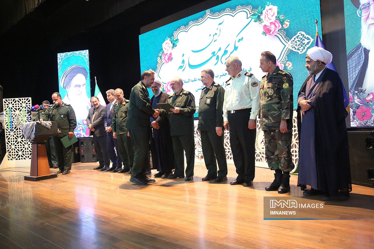 آیین تکریم و معارفه فرمانده سپاه حضرت جوادالائمه (ع) خراسان‌شمالی