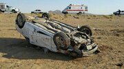 یک فوتی و ۲ مصدوم بر اثر واژگونی خودرو در محور خرانق