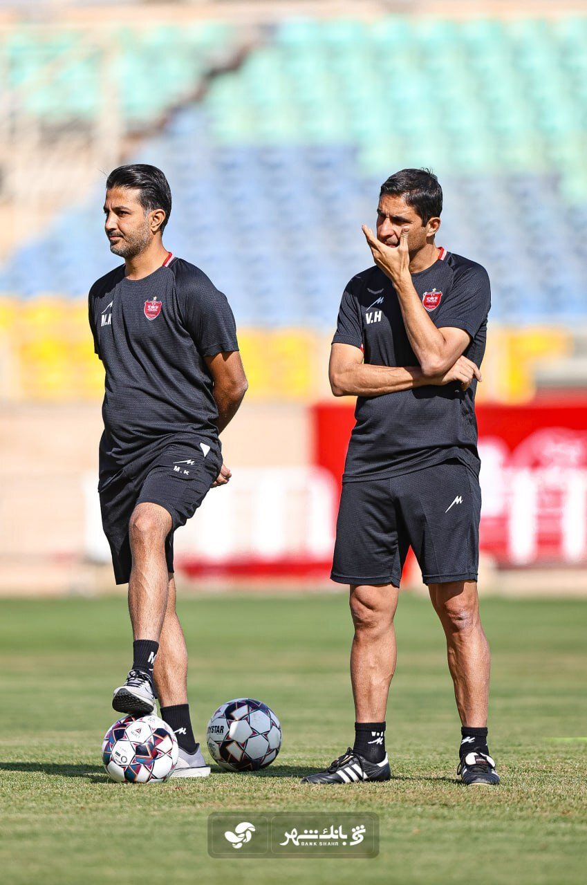 وحید هاشمیان در تمرین پرسپولیس