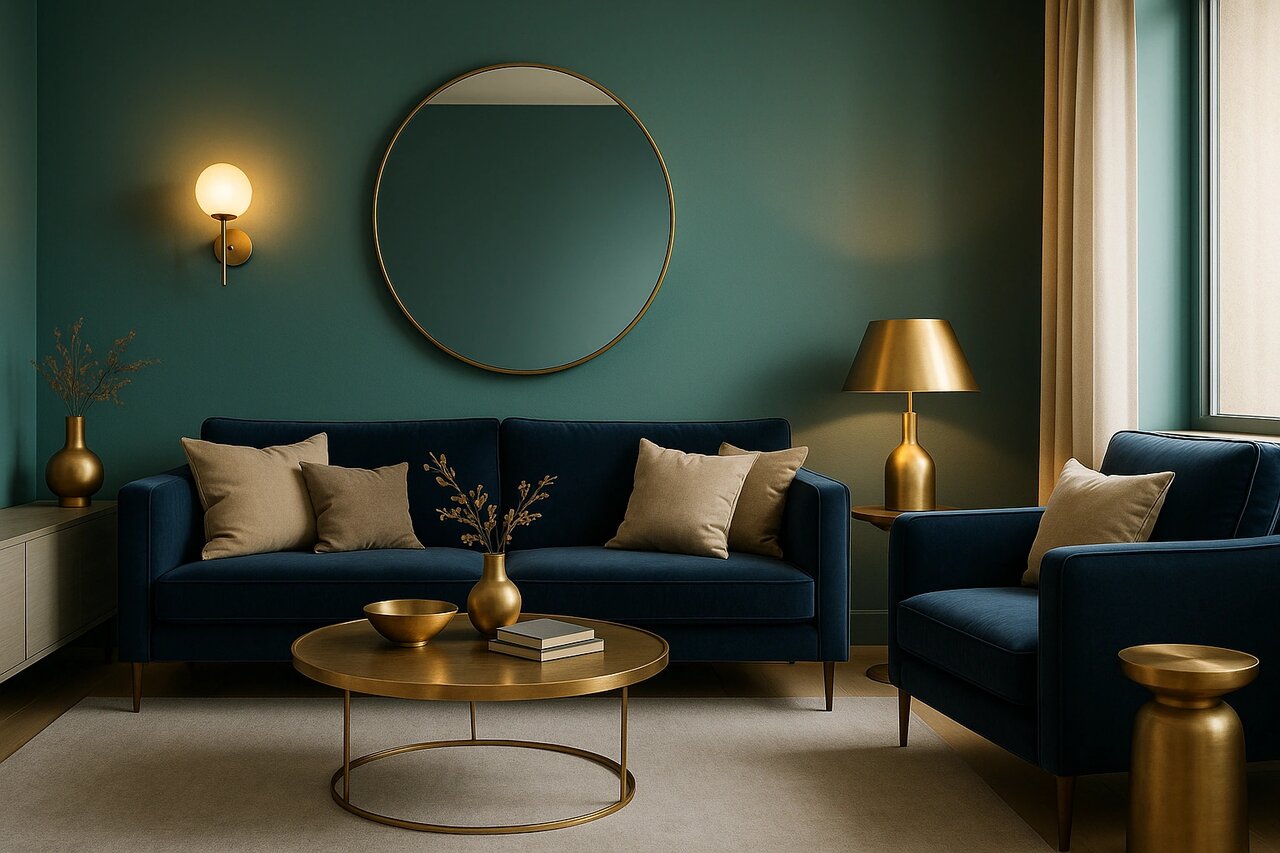 بهترین رنگهای مکمل برای Transformative Teal رنگ سال ۲۰۲۶ + تصاویر دکوراسیون لوکس و زیبا
