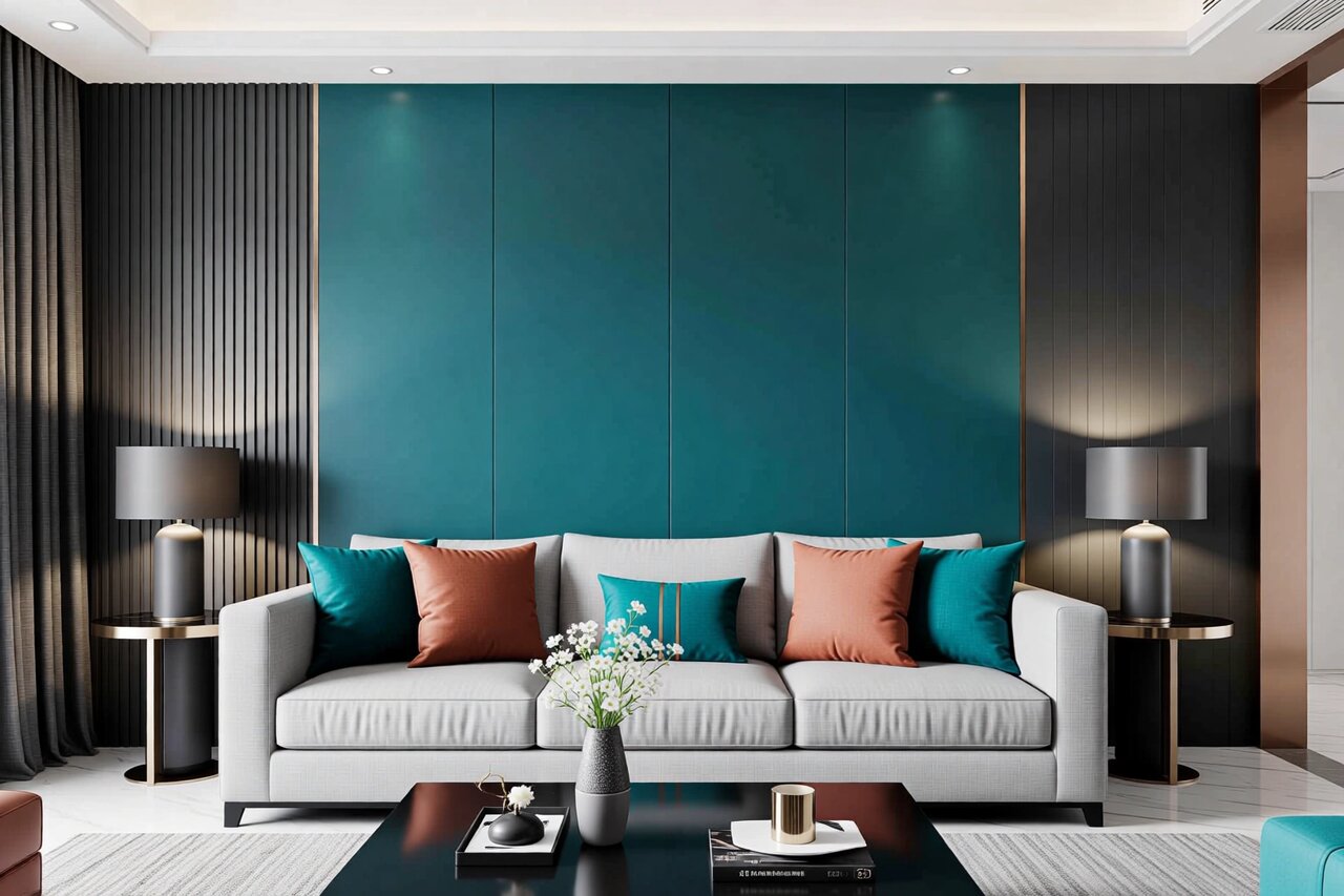 بهترین رنگهای مکمل برای Transformative Teal رنگ سال ۲۰۲۶ + تصاویر دکوراسیون لوکس و زیبا
