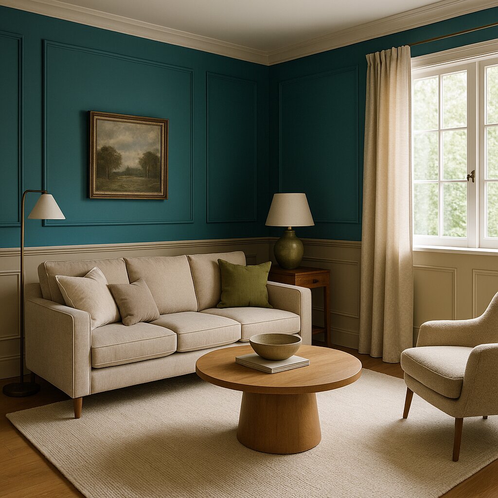 بهترین رنگهای مکمل برای Transformative Teal رنگ سال ۲۰۲۶ + تصاویر دکوراسیون لوکس و زیبا