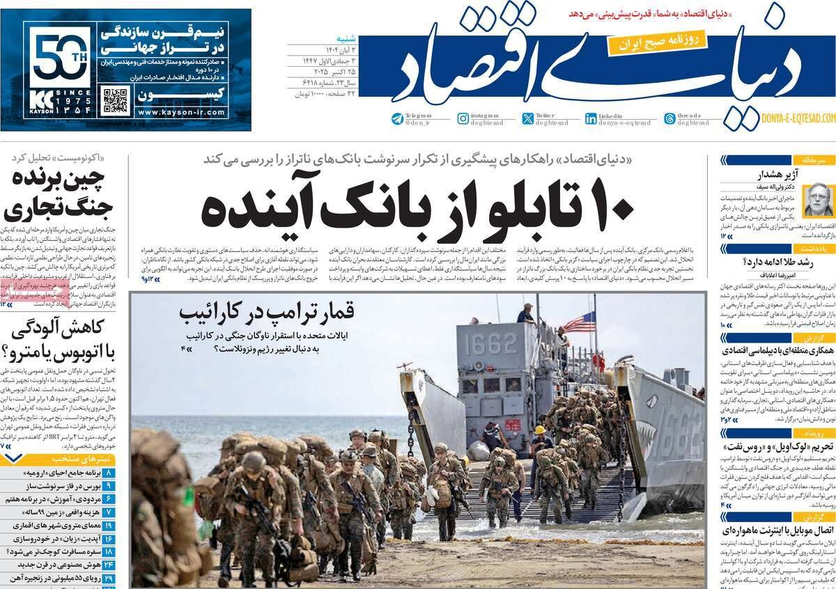 ۱۰ تابلو از بانک آینده