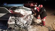 ۱۱ فوتی و مصدوم بر اثر تصادف ٢ سواری در کرمان