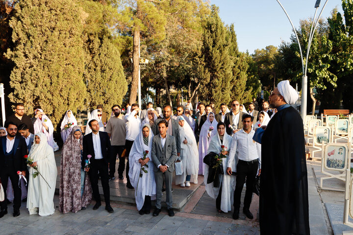 تجدید میثاق زوج‌های دانشجو با شهدا