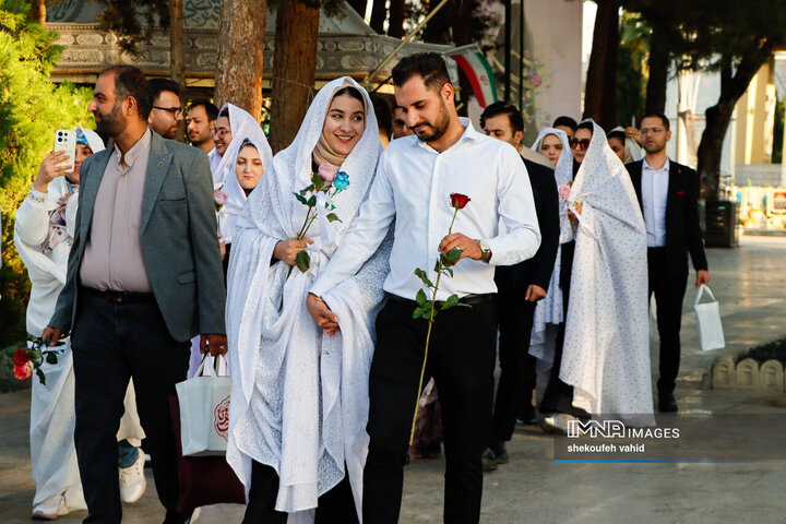 تجدید میثاق زوج‌های دانشجو با شهدا