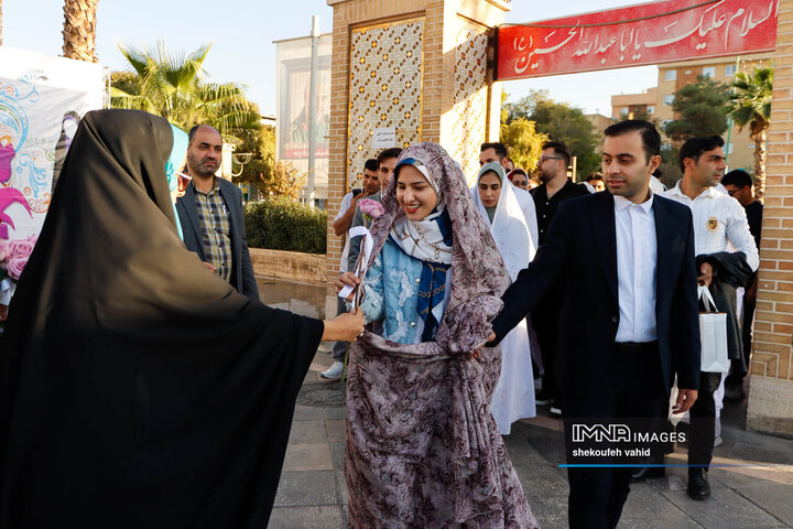 تجدید میثاق زوج‌های دانشجو با شهدا