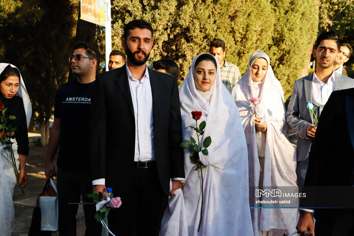 تجدید میثاق زوج‌های دانشجو با شهدا