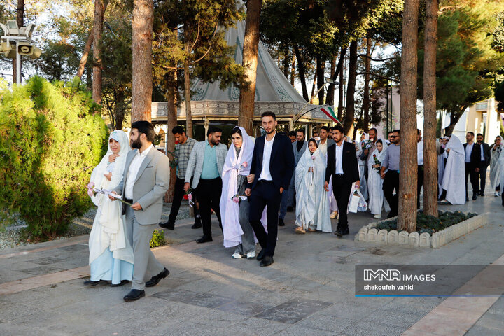 تجدید میثاق زوج‌های دانشجو با شهدا