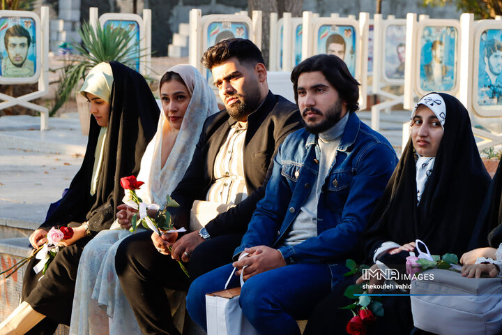 تجدید میثاق زوج‌های دانشجو با شهدا