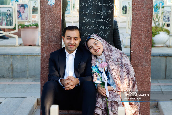 تجدید میثاق زوج‌های دانشجو با شهدا