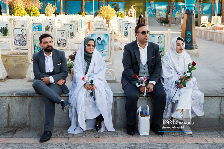 تجدید میثاق زوج‌های دانشجو با شهدا