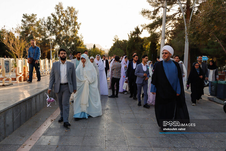 تجدید میثاق زوج‌های دانشجو با شهدا