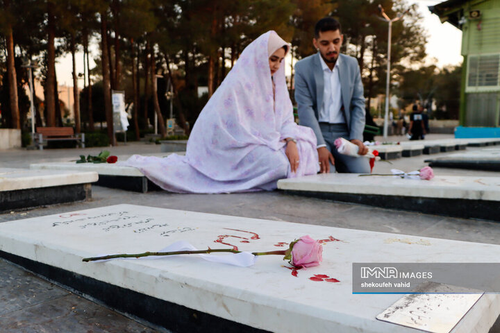 تجدید میثاق زوج‌های دانشجو با شهدا