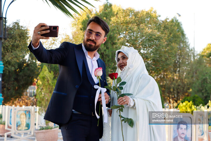 تجدید میثاق زوج‌های دانشجو با شهدا