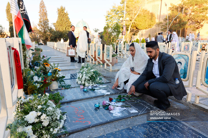 تجدید میثاق زوج‌های دانشجو با شهدا