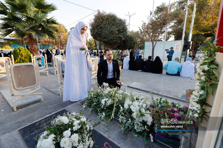 تجدید میثاق زوج‌های دانشجو با شهدا