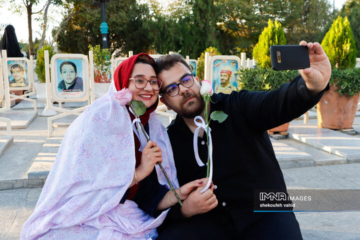 تجدید میثاق زوج‌های دانشجو با شهدا