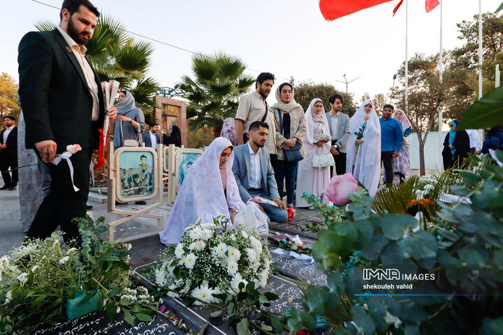 تجدید میثاق زوج‌های دانشجو با شهدا