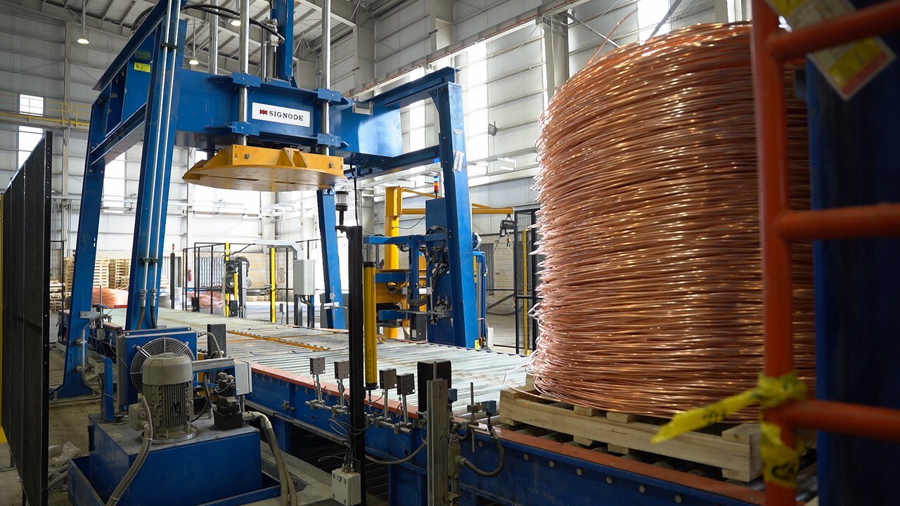 تولید اولین کلاف مفتول کارخانه جدید ریخته‌گری مفتول مجتمع مس سرچشمه رفسنجان