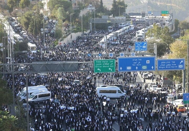تظاهرات گسترده یهودی‌های ارتدوکس در قدس اشغالی