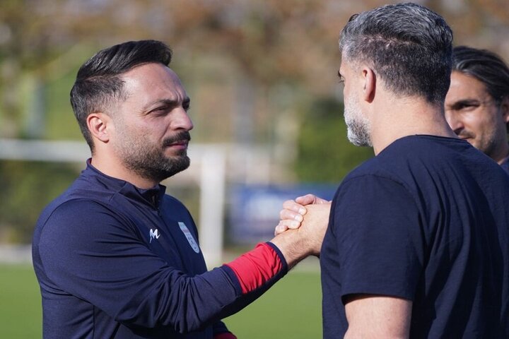 حضور مربی تیم ملی فوتبال در تمرین نوجوانان