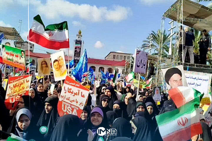 راهپیمایی باشکوه یوم‌الله ۱۳ آبان در گیلان + فیلم