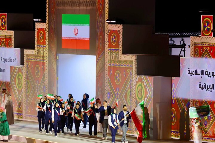 رژه کاروان سفیران اقتدار در ششمین مسابقات کشورهای اسلامی ۲۰۲۵ ریاض + فیلم