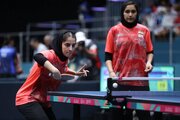 تنیس روی میز دوبل بانوان ایران، رقیب بحرینی را مغلوب کرد