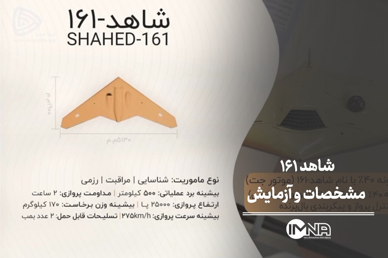 پهپاد شاهد ۱۶۱ + مشخصات و آزمایش