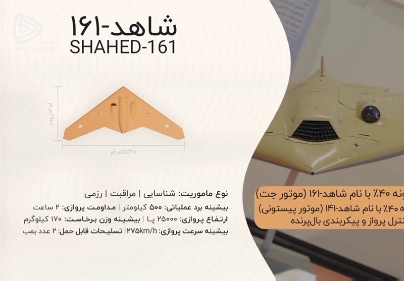 پهپاد شاهد ۱۶۱ + مشخصات و آزمایش