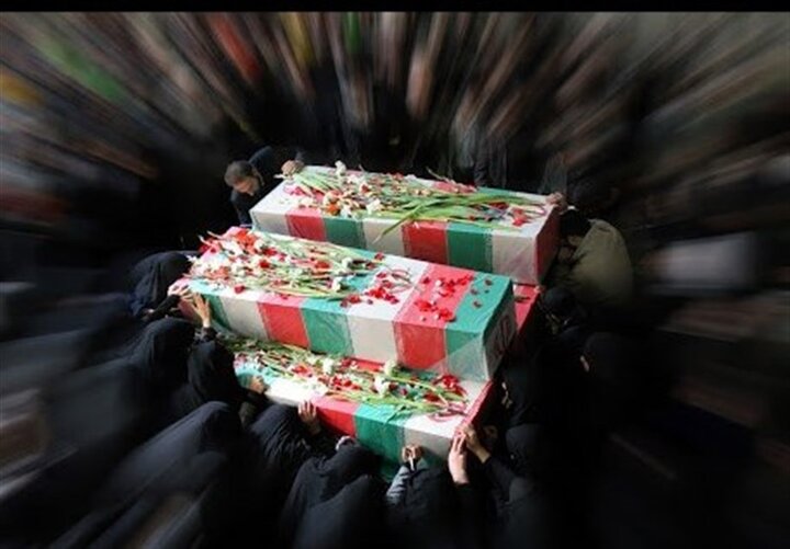 مراسم استقبال از کاروان پیکرهای شهدای دفاع مقدس در دروازه قرآن برگزار می‌شود