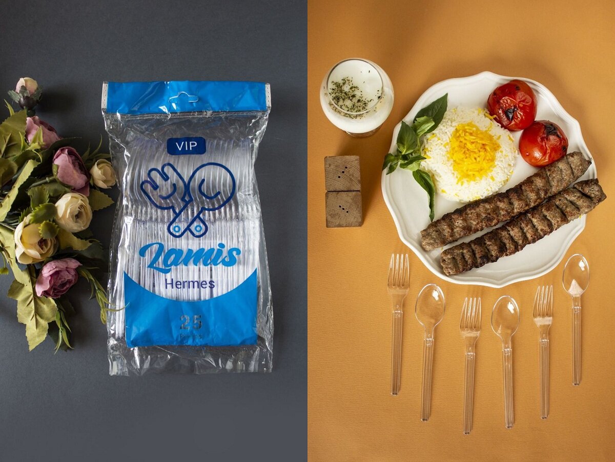 قاشق و چنگال یکبار مصرف VIP هرمس